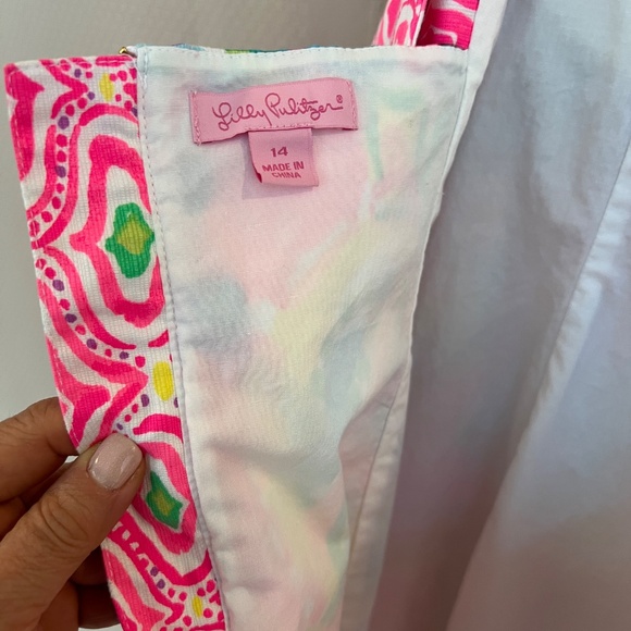 Lilly Pulitzer Shelli Dress Multi/Come Out Of Your Shell  Sz14 - Picture 9 of 16